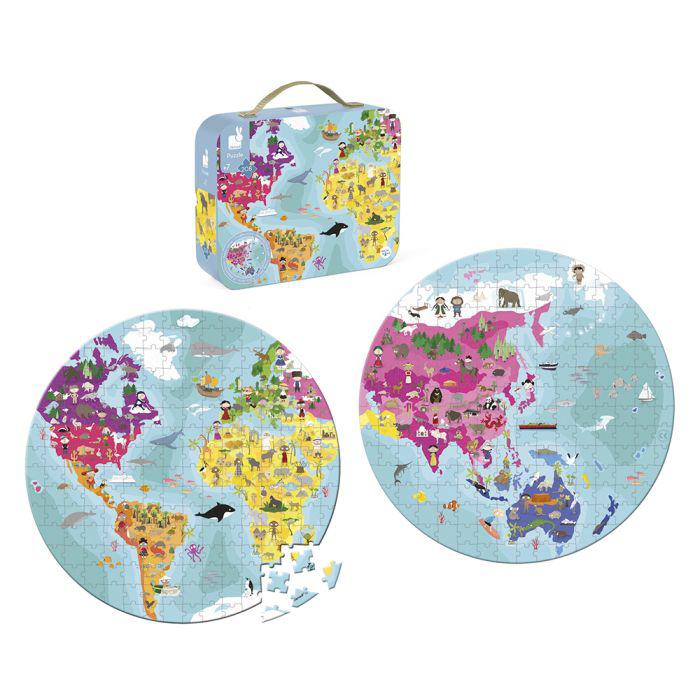 Puzle 208 pcs - Planeta Azul a 2 Caras - JANOD