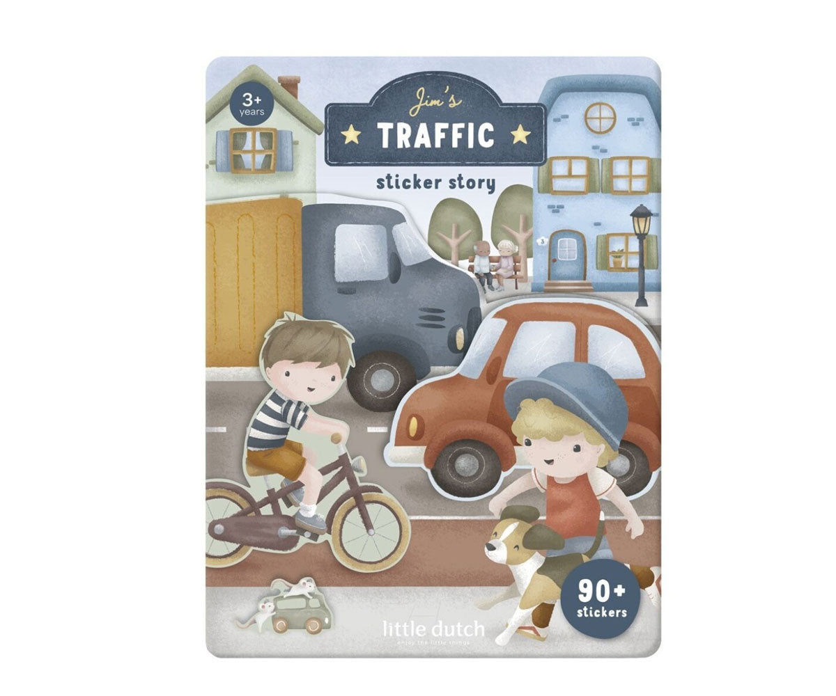 Libro Pegatinas Jim y vehiculos - LITTLE DUTCH