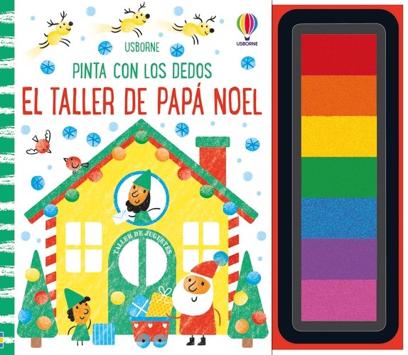 Libro Pinta con los dedos El taller de papa noel - USBORNE