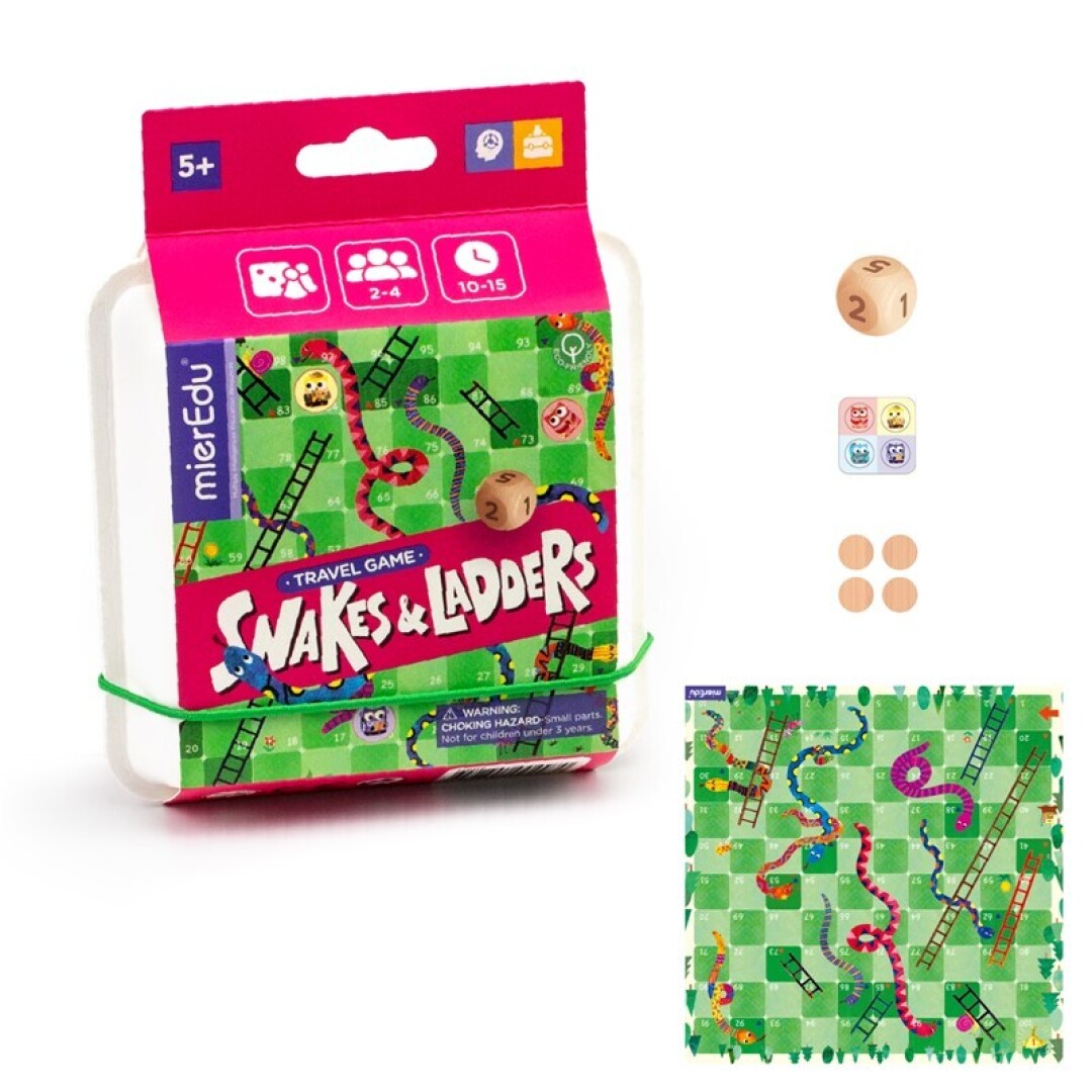 Juego de Viaje - Serpientes y Escaleras - MIEREDU