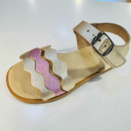 Sandalia Barefoot Caprone Cava/Lila - FLEXI NENS