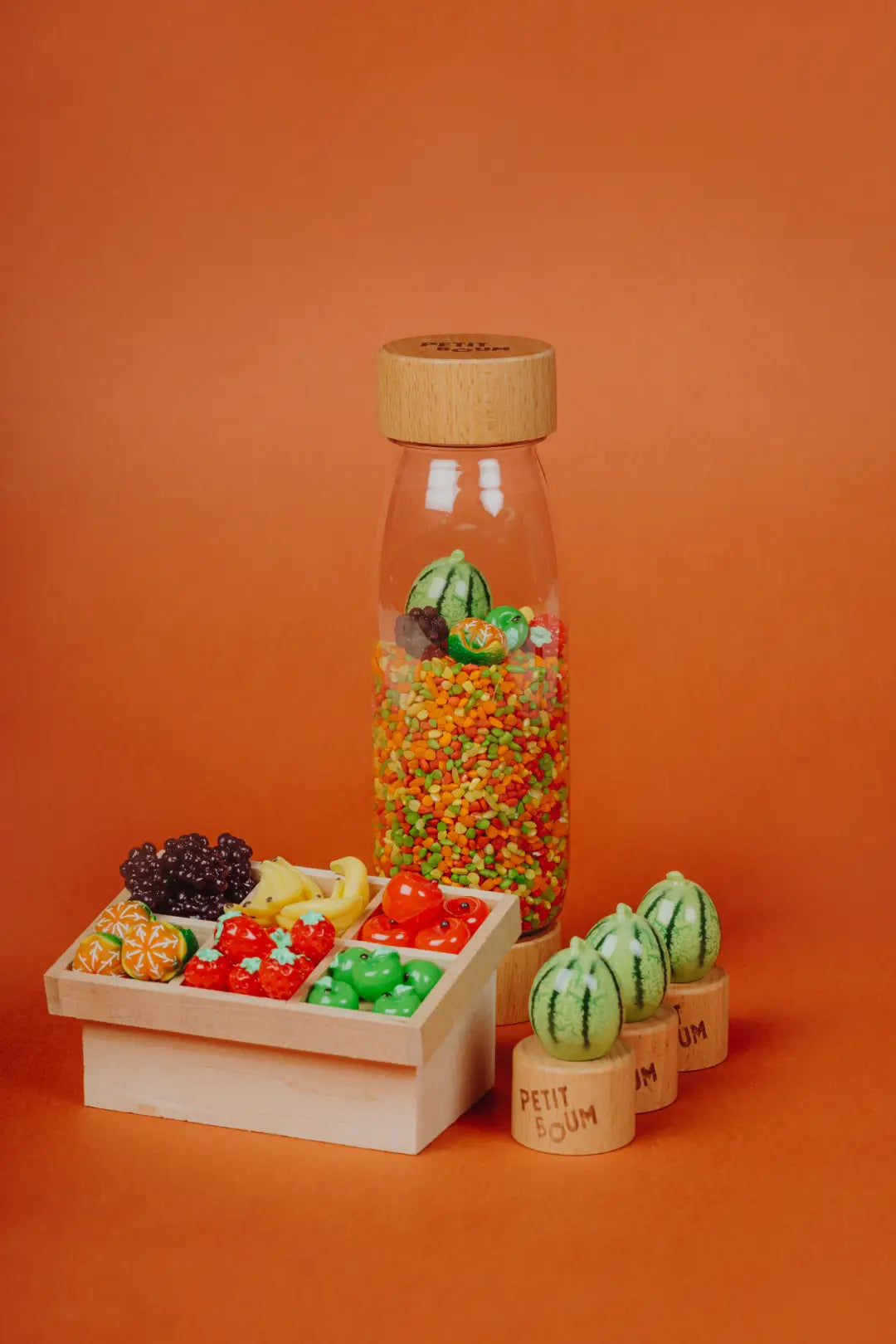 Botella Sensorial Fruits - PETIT BOUM