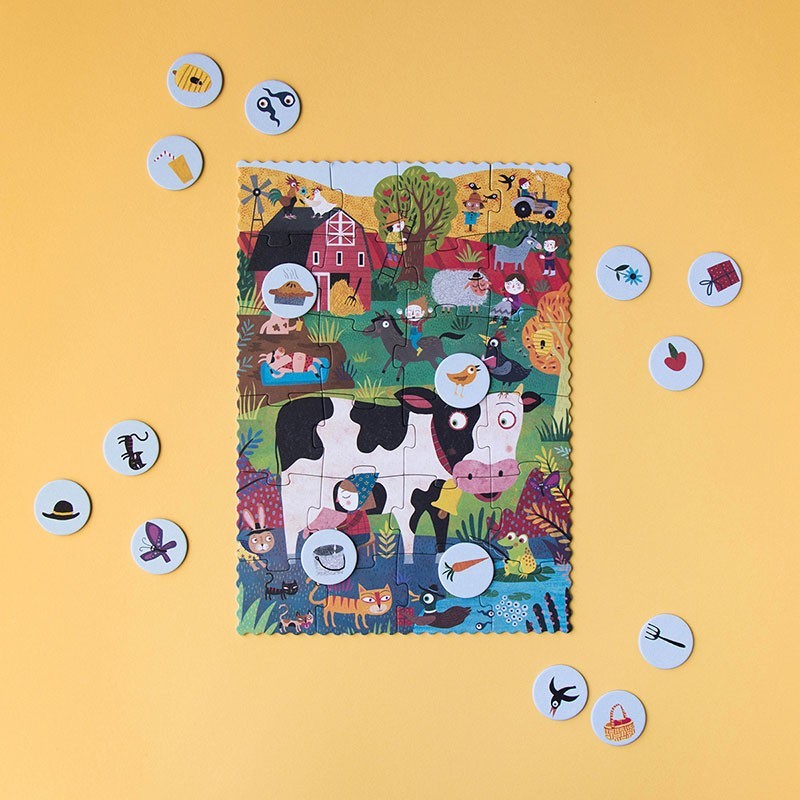 Puzle My Little Farm – Puzle 24 piezas y Juego de Observación en Familia | Londji