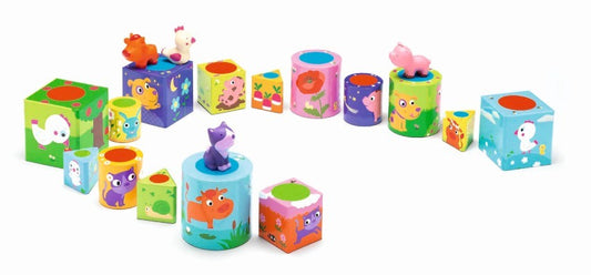 Ludanimo, 3 Juegos en 1 - Carreras, Equilibrio y Memoria - DJECO