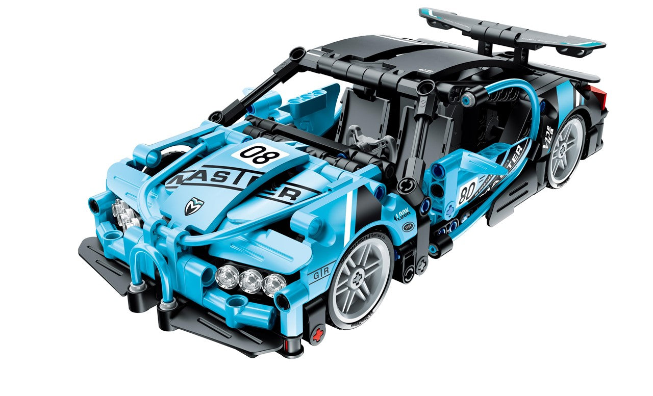 Construcción Coche de Carrera Azul 422pcs - IMMASTER
