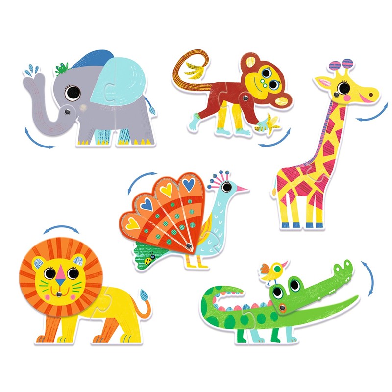 Puzle Dúo Animales Articulados - DJECO