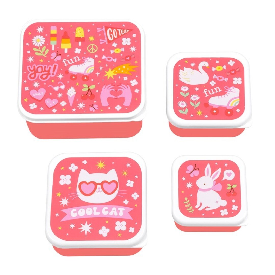 Set 4 cajas snack Fun - LITTLE LOVELY