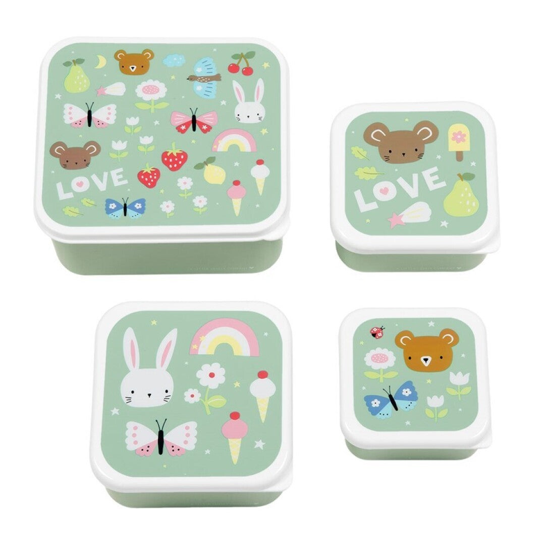 Set 4 cajas snack Joy - LITTLE LOVELY