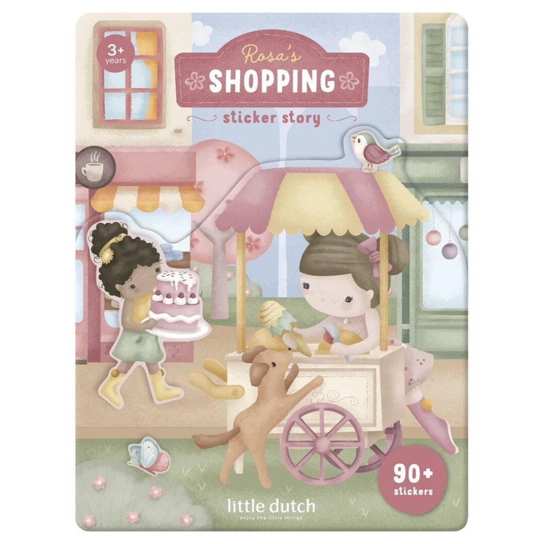 Libro Pegatinas Compra con Rosa - LITTLE DUTCH