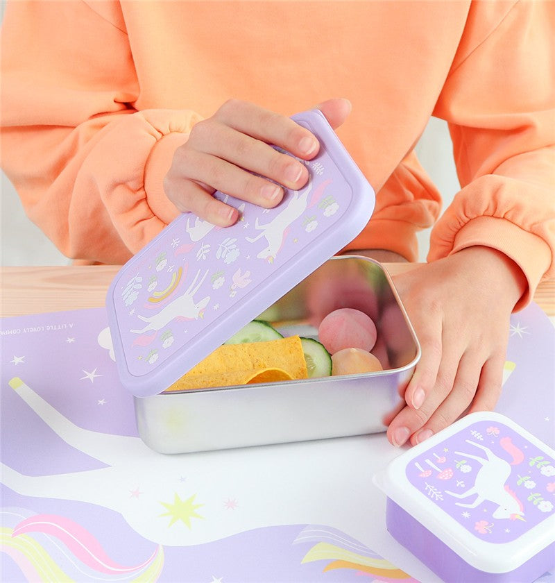 Caja Almuerzo Acero Unicornio - LITTLE LOVELY