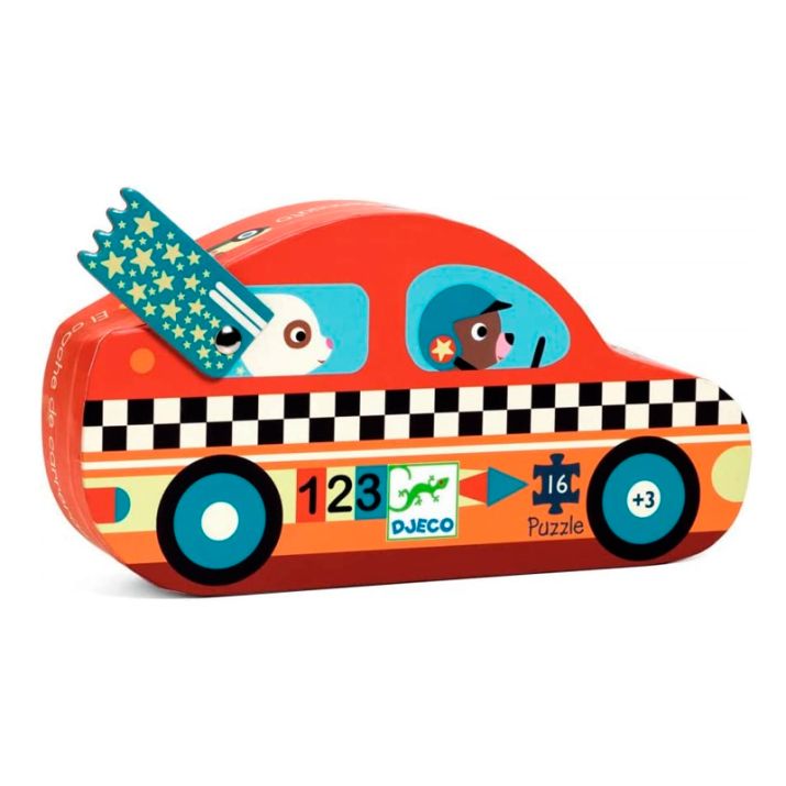 Puzle Silueta Coche Carreras - DJECO
