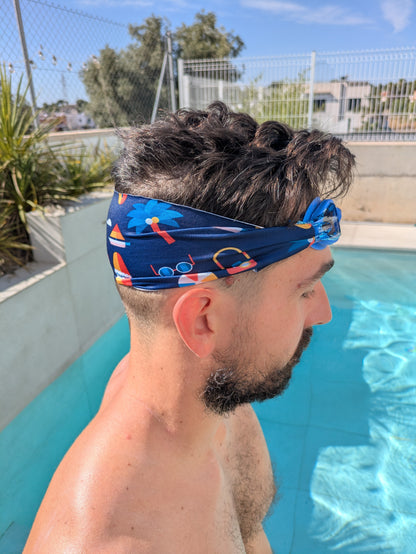 Gafas Infantiles Azul Oscuro con Turbante Surf - DANDINI