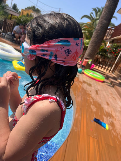 Gafas Infantiles Rosa con Turbante Ballenas - DANDINI