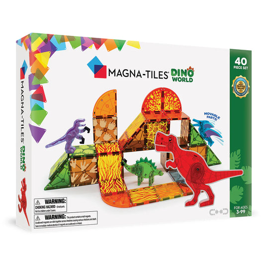 Dino world 40 piezas magneticas - MAGNA TILES