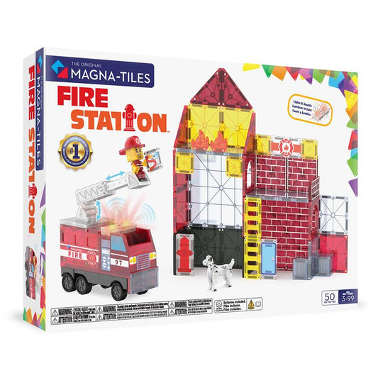 Estacion de bomberos 50 piezas magnéticas - MAGNA TILES