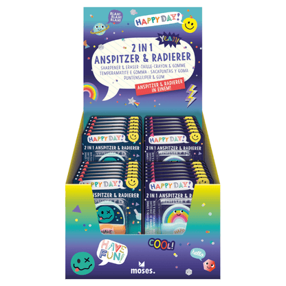 Sacapuntas y goma 2 en 1 - MOSES