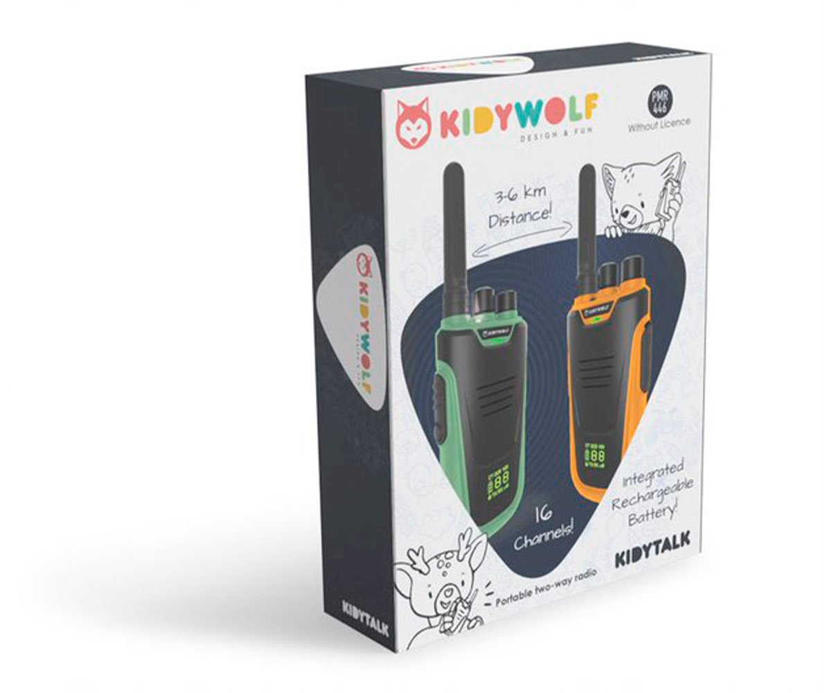 Walkie Talkie Kidytalk Verde/Amarillo - KIDYWOLF