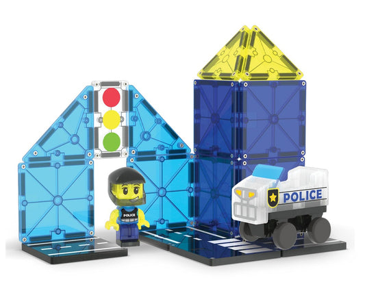 Police Patrol  20 piezas magnéticas - MAGNA TILES