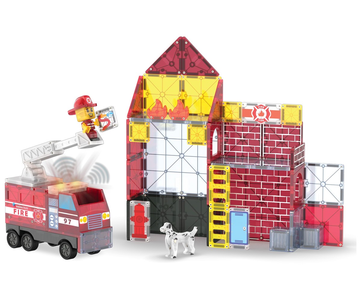 Estacion de bomberos 50 piezas magnéticas - MAGNA TILES