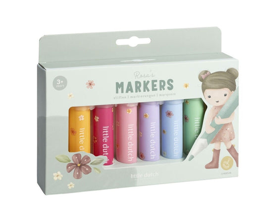 Rotuladores punta fieltro Rosa - LITTLE DUTCH