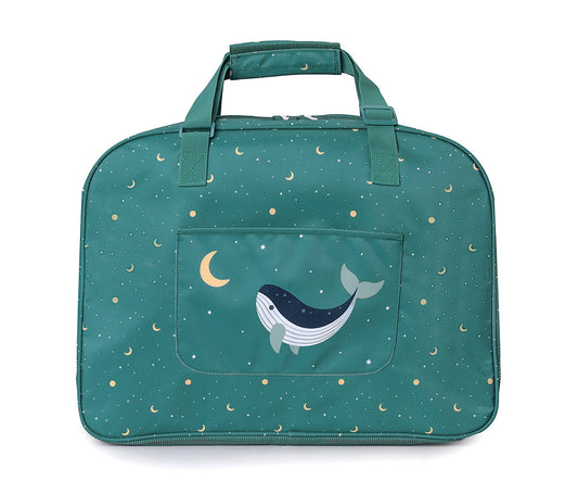 Bolso de Playa con Rejilla Whale Teal - MONNEKA