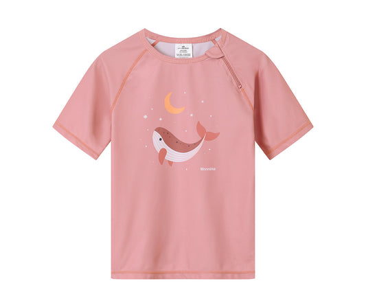 Camiseta con Protección Solar Whale Pink - MONNEKA