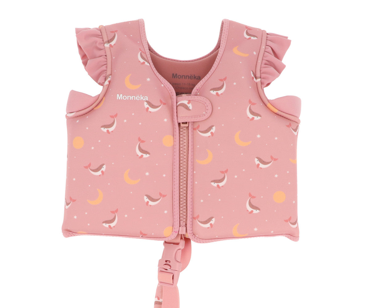 Chaleco Flotación Aprendizaje Whale Pink - MONNEKA