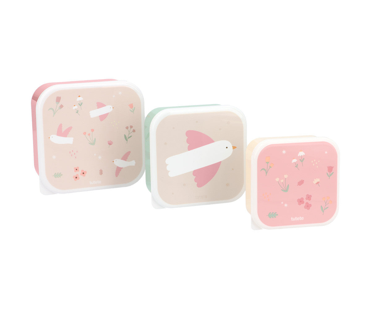 3 Cajas de Almuerzo Blossom Birds - TUTETE