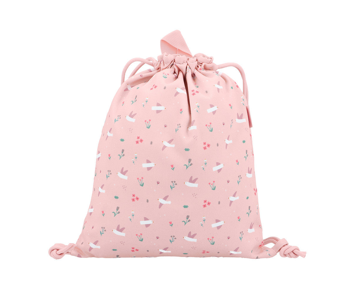 Mochila Saco Tela Blossom Birds - TUTETE