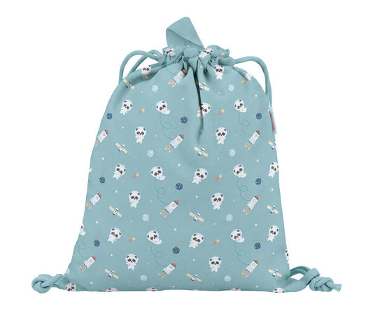 Mochila Saco Tela Panda In Space - TUTETE