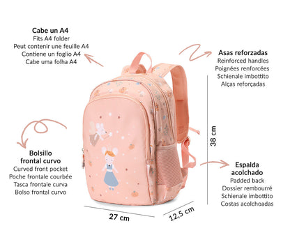 Mochila A4 + Llavero Personalizable Mouse Fairies - TUTETE