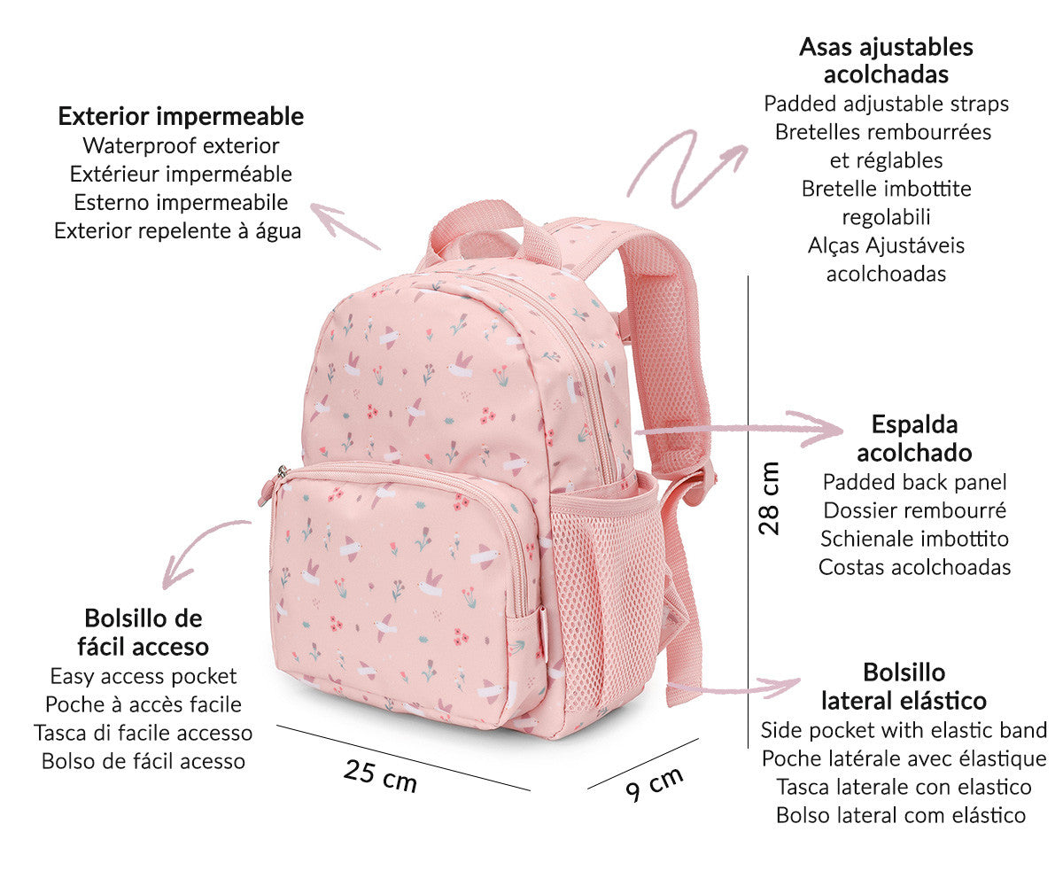 Mochila Infantil Blossom Birds - TUTETE