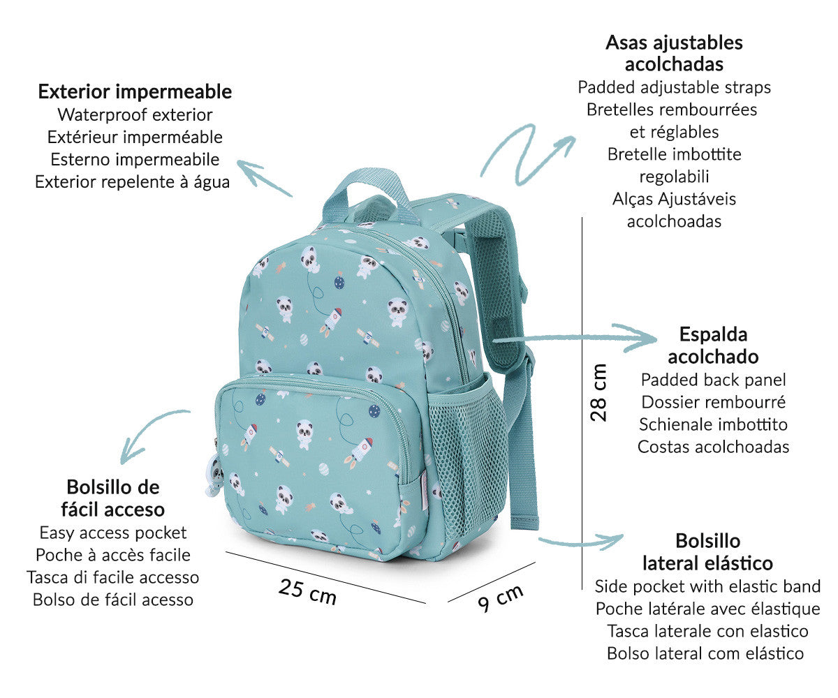 Mochila Infantil Panda In Space - TUTETE