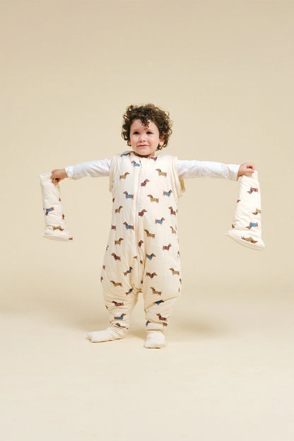 Saco Dormir con Mangas y Piernas Fancy Teckels  + Calcetines Antideslizantes  - MOLINS&CO (Copia)