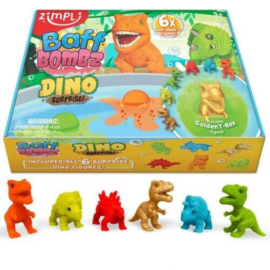 PAck 6 Bombas de Baño Sorprise Dino  - ZIMPLI
