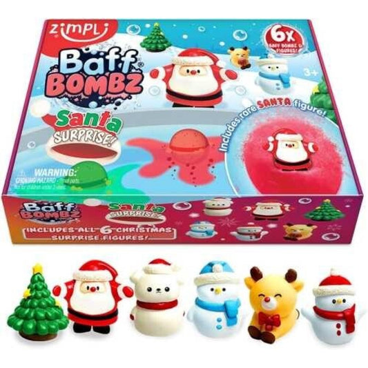 PAck 6 Bombas de Baño Sorprise Santa Claus  - ZIMPLI