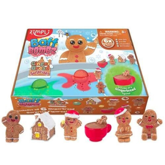 PAck 6 Bombas de Baño Sorprise Gingerbread  - ZIMPLI