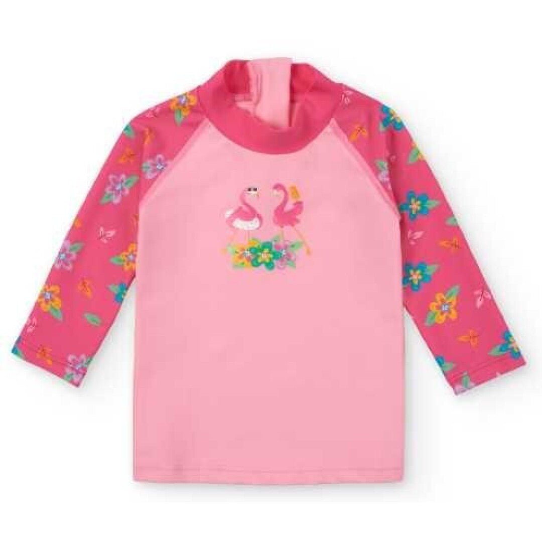 Camiseta Solar Manga Larga Flamingos - BTBOX
