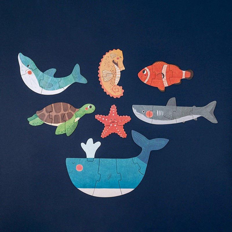Puzle Blue - 7 Puzles Reversible el Mar | LONDJI