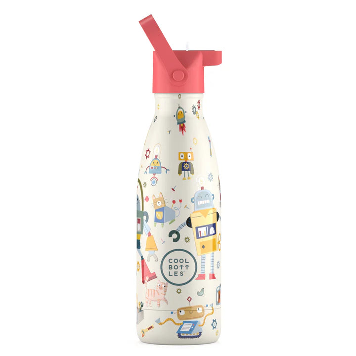 Botella Acero Térmica Kids Messy Robots 350ml - COOL BOTTLES