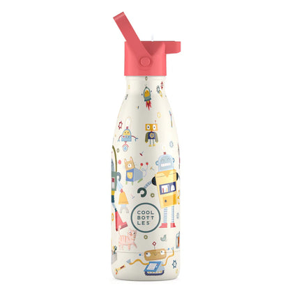 Botella Acero Térmica Kids Messy Robots 350ml - COOL BOTTLES