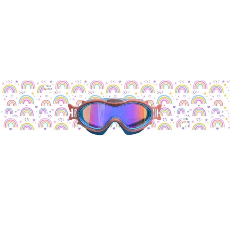 Máscara infantil azul con Turbante arco iris - DANDINI