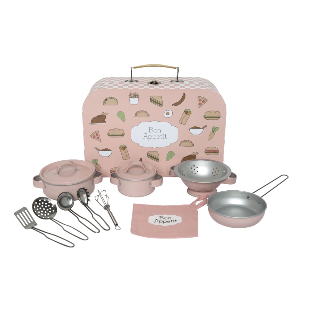 Maletin accesorios cocina rosa - JADABADO