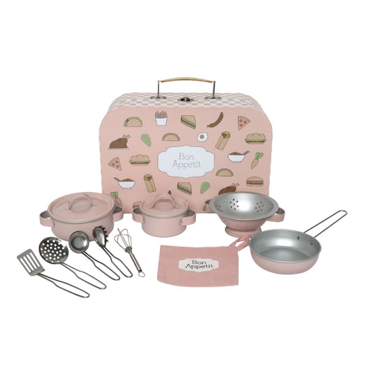Maletin accesorios cocina rosa - JADABADO