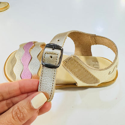 Sandalia Barefoot Caprone Cava/Lila - FLEXI NENS