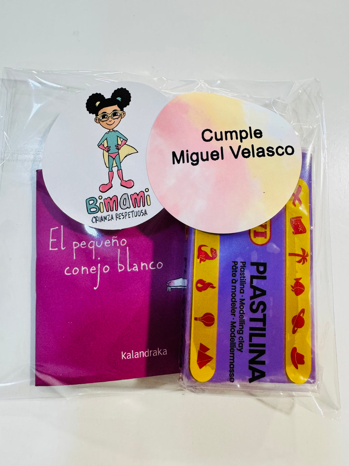 Bolsa Cumple Mini Libro Kalandraka + Mini Plastilina