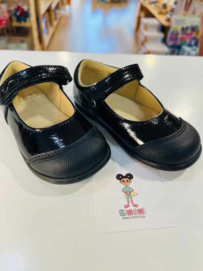 Mercedita Barefoot Modelo 00375-h Charol Negro - FLEXI NENS