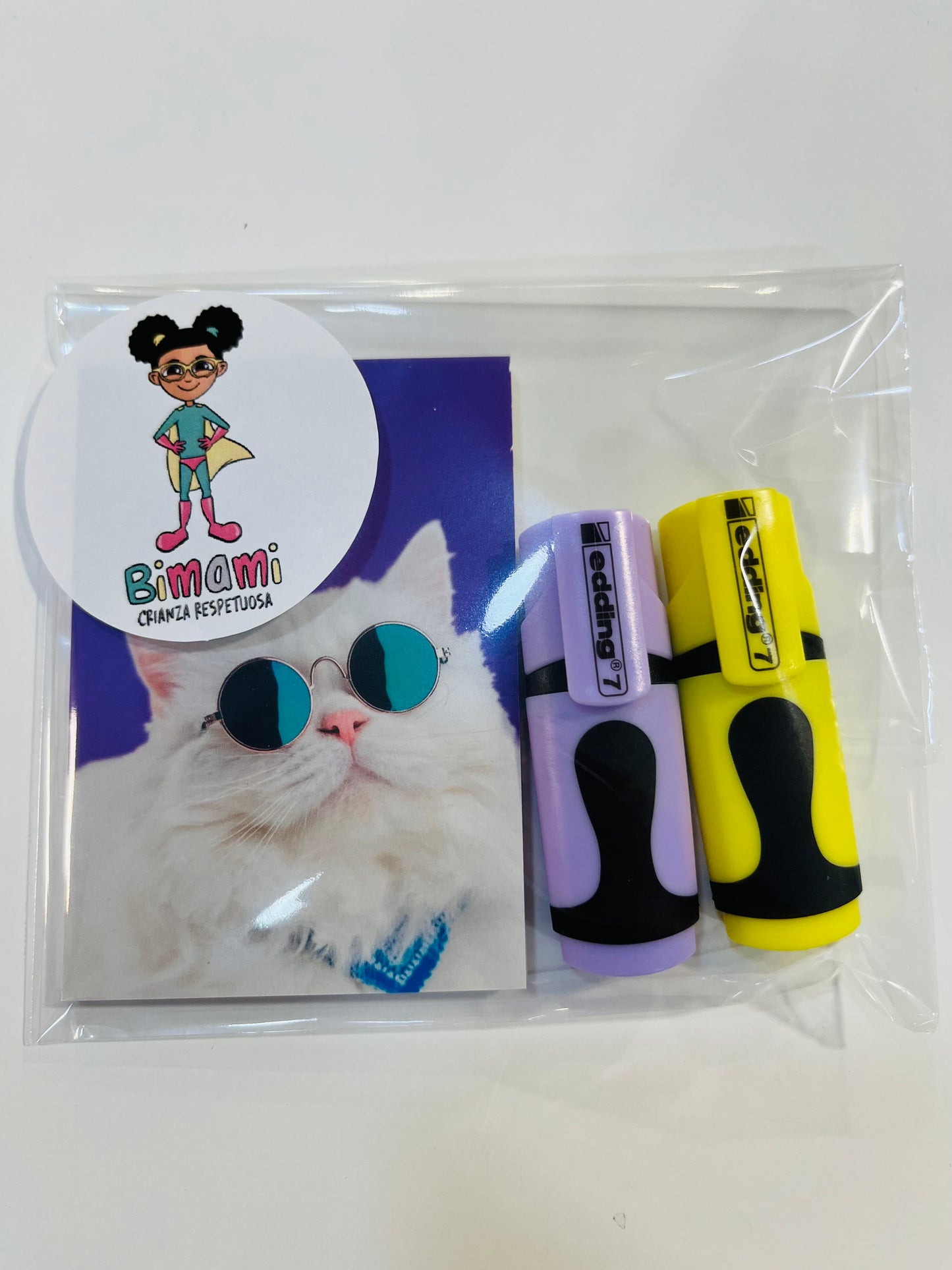 Bolsa Libreta Animales Divertidos + 2 Mini Marcadores