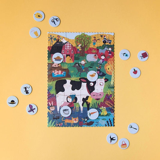Puzle My Little Farm – Puzle 24 piezas y Juego de Observación en Familia | Londji