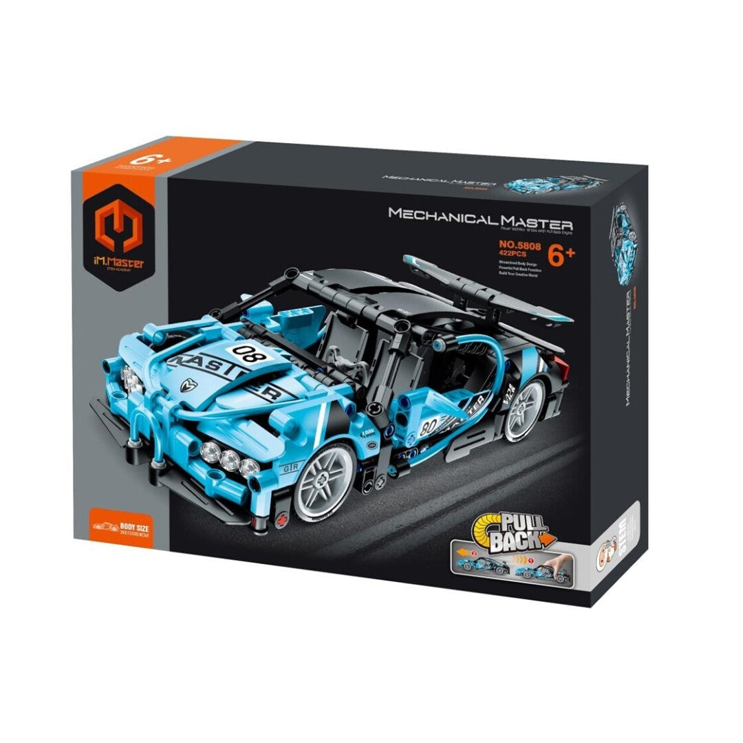 Construcción Coche de Carrera Azul  422pcs  - IMMASTER